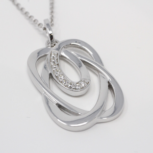 Sterling Silver Celtic Knot with Cubic Zirconia