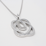 Sterling Silver Celtic Knot with Cubic Zirconia