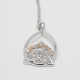 Sterling Silver & Rose Gold Plated Trinity Knot Pendant